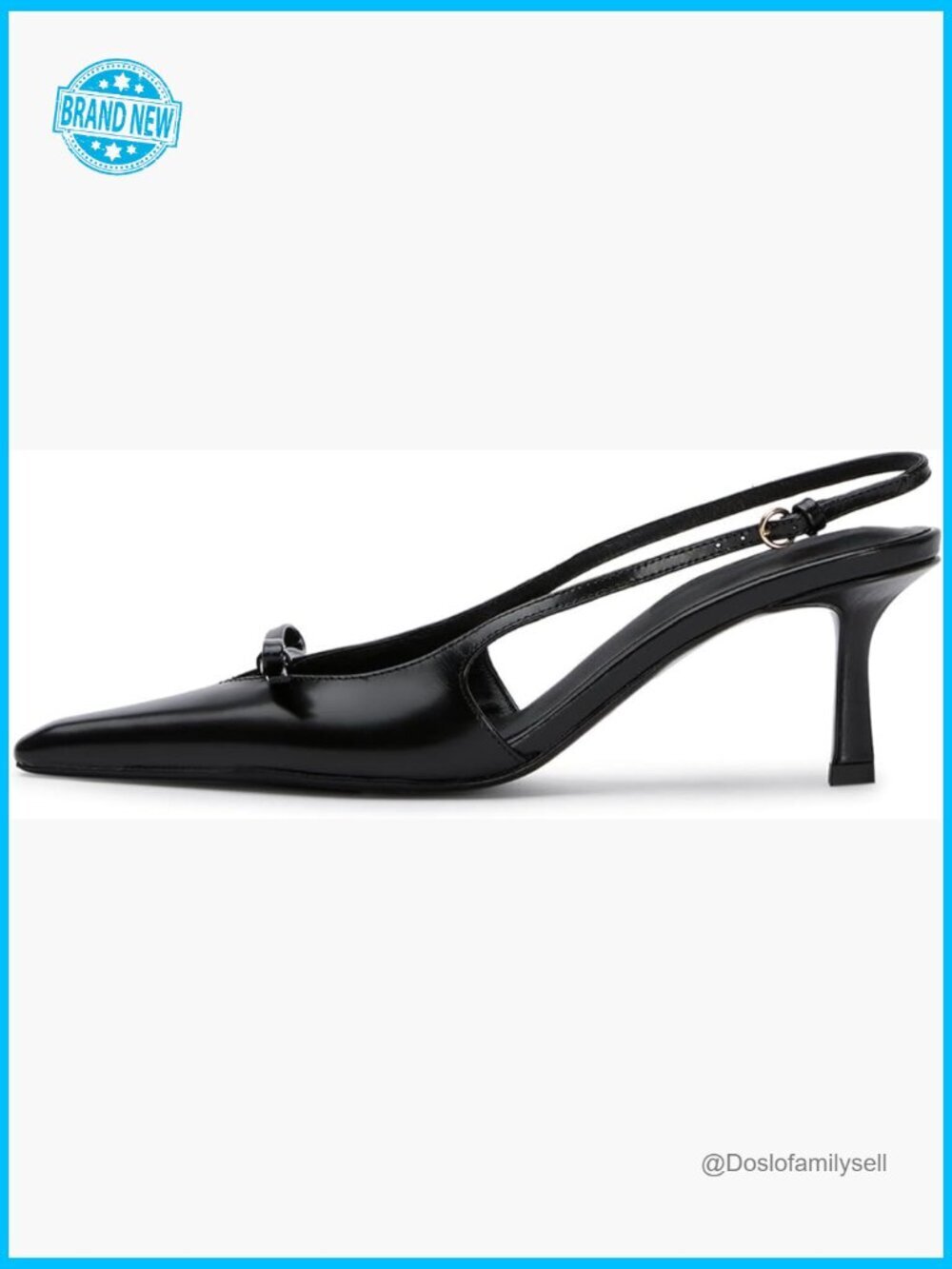 Slingback Kitten Heels Bow Pointed Toe Pumps Dress Party Wedding Shoes